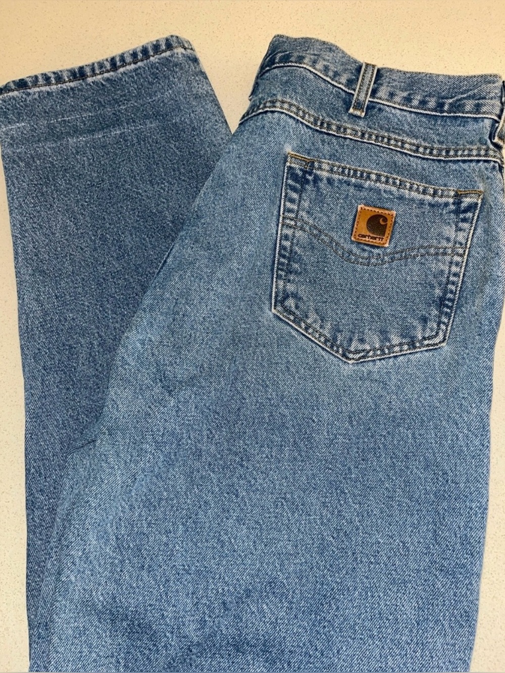 Carhartt Men’s Light Blue Relaxed Fit Denim Jeans